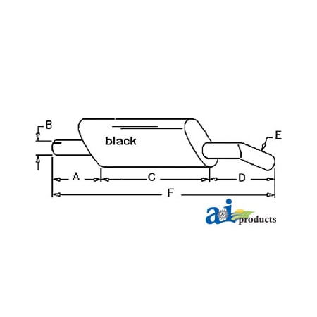 A & I Products Muffler 34.2" x9" x5" A-09700143